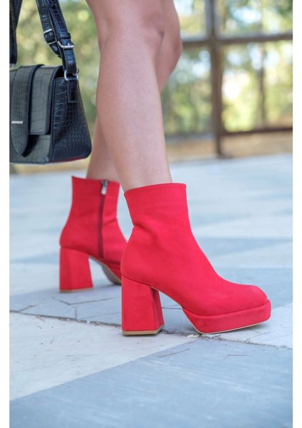 Kadın Moda Kalın Topuk Platformlu Bot Şık ve Zarif Abiye Ayakkabı modelleri