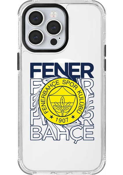 Apple iPhone 14 Pro Max Uyumlu Fenerbahçe Dalgalı Arma Magsafe Lisanslı Telefon Kılıfı