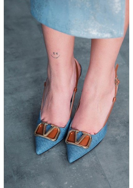 Kadın Moda V Toka Detay Ince Topuklu Ayakkabı Şık ve Zarif Abiye Ayakkabı modelleri