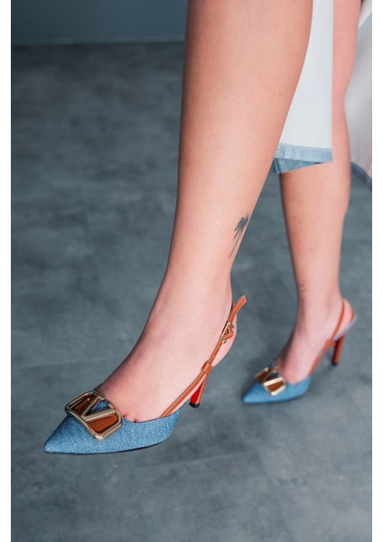 Kadın Moda V Toka Detay Ince Topuklu Ayakkabı Şık ve Zarif Abiye Ayakkabı fırsatları