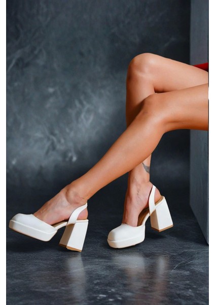 Kadın Moda Alçak Platform Topuklu Ayakkabı Şık ve Zarif Abiye Ayakkabı