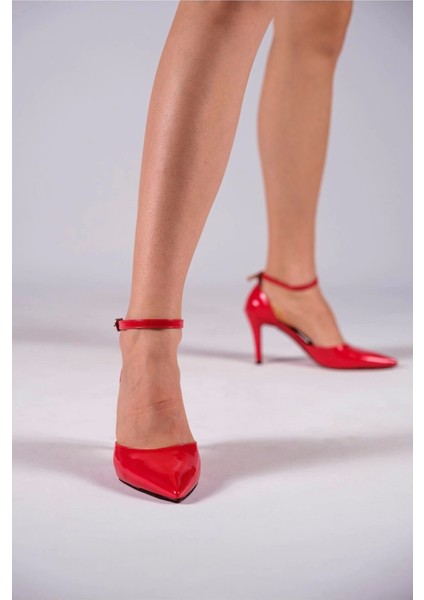 Kadın Moda Ince Topuklu Baretli Ayakkabı Stiletto Şık ve Zarif Abiye Ayakkabı