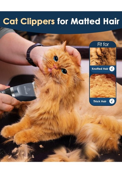 Kedi Tıraş Makinesi, Sessiz, Güçlü Motor, Seramik ve Titanyum Bıçaklar indirimleri