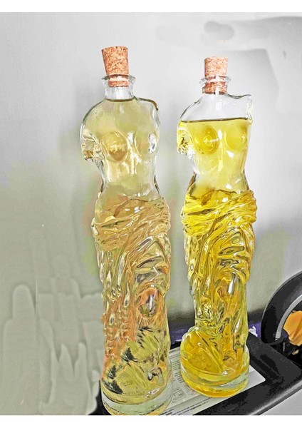 2'li Kadın Figürlü Yağdanlık ve Sirkelik, 500 ml, Şık ve Fonksiyonel Set, Beyaz fırsatları