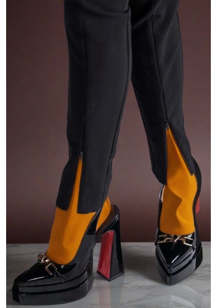 Kadın Moda Çift Platform Tasarım Arka Açık Yüksek Topuklu Ayakkabı Şık ve Zarif Abiye Ayakkabı