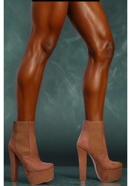 Kadın Moda Platform Topuk Lastikli Bot Şık ve Zarif Abiye Ayakkabı fiyatları