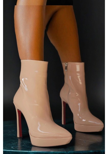 Kadın Moda Platform Topuklu Bot Şık Ve Zarif Abiye Ayakkabı