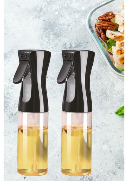 230ml Cam Sprey Yağdanlık, Kolay Kullanım, Siyah Renk, Tek Parça
