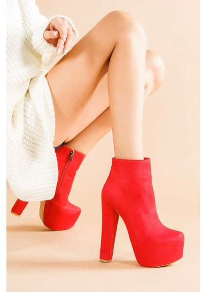 Kadın Moda Yüksek Topuk Platform Bot Şık ve Zarif Abiye Ayakkabı