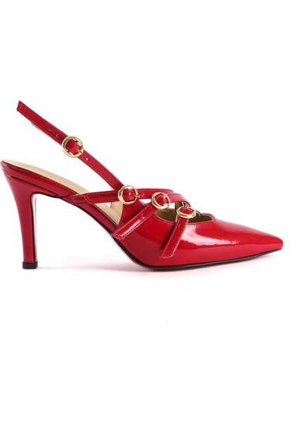 Kadın Moda Üç Bant Tokalı Kısa Topuklu Ayakkabı Şık ve Zarif Abiye Ayakkabı fırsatları