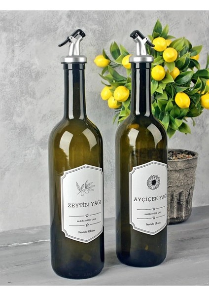 Yeşil 2'li Cam Yağdanlık Seti, Kapaklı, 750ml, Damlatmaz, Sağlıklı ve Şık Tasarım fiyatları
