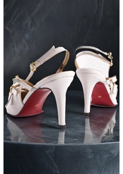 Kadın Moda Üç Bant Tokalı Kısa Topuklu Ayakkabı Şık ve Zarif Abiye Ayakkabı fırsatları