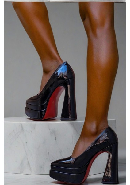 Kadın Moda Çift Platform Özel Tasarım Ayakkabı Şık ve Zarif Abiye Ayakkabı