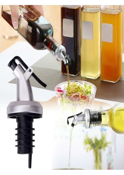 3'lü Kapaklı Şişe Ucu Servis Aparatı, Yağdanlık ve Damlalık Tapa, Gri, 0-249 ml fiyatları