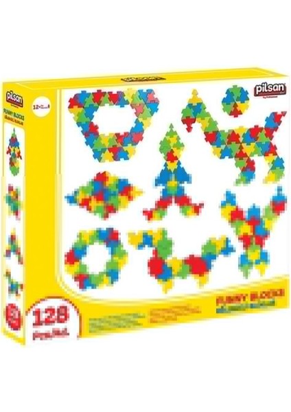 03 298 Eğlenceli Bloklar 128 Parça -Pilsan Oyuncak