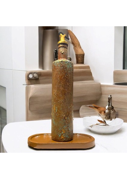 El yapımı antik sarı yağdanlık ve sosluk şık mutfak dekoru, 750 ml, gri modelleri