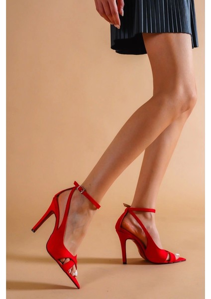 Kadın Bilekten Bağcıklı Sivri Burun Topuklu Ayakkabı Günlük ve Özel Kombinler Için modelleri