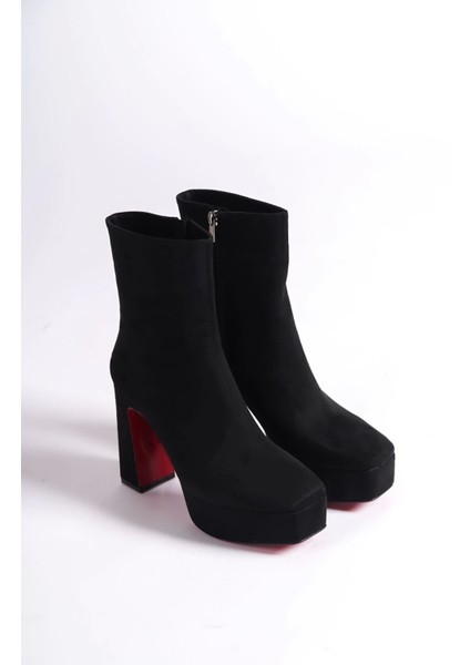 Kadın Moda Platform Topuklu Bot Şık ve Zarif Abiye Ayakkabı