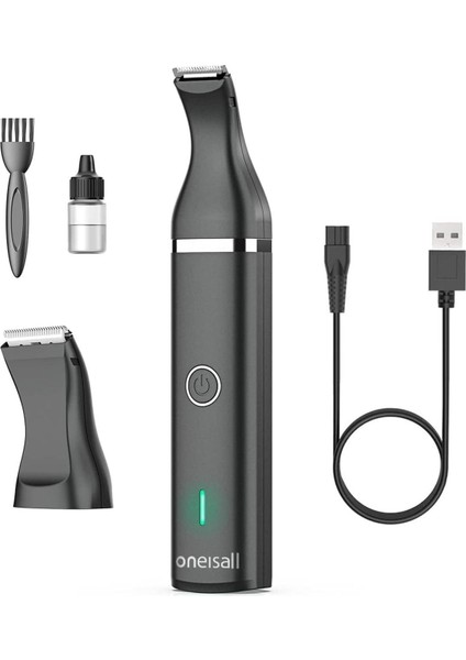 Köpek Tırnak ve Tüy Kesme Makinesi, Sessiz USB Şarjlı, Çift Başlıklı Traş Aleti