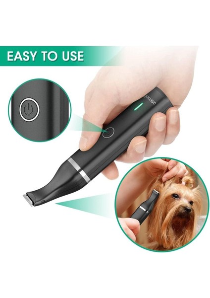 Köpek Tırnak ve Tüy Kesme Makinesi, Sessiz USB Şarjlı, Çift Başlıklı Traş Aleti