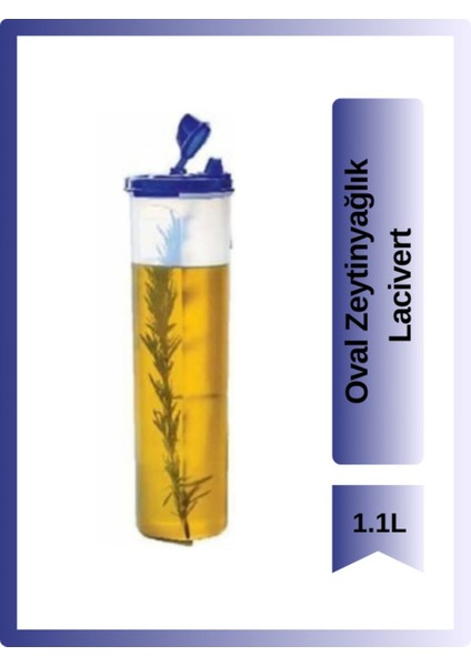Lacivert Oval Zeytinyağlık, 1,1L, şık ve kullanışlı tasarım