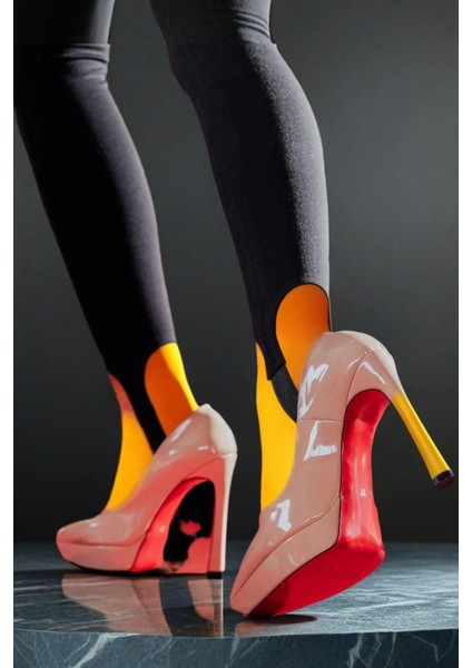 Stil Modern Kadın Platform Ayakkabı Özel Tasarım Gündüz Gece Abiye Ayakkabı fırsatları