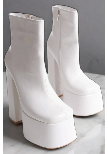 Kadın Fermuarlı Yüksek Platform Topuklu Bot Modern Şık Tasarım modelleri