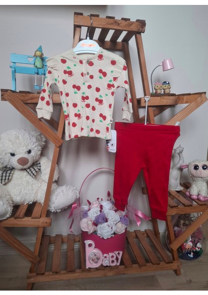 Kız Bebek Kiraz Desenli 2'li Takım fiyatları