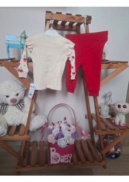 Kız Bebek Kiraz Desenli 2'li Takım modelleri