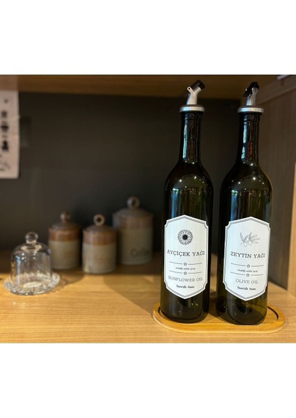 Retro Paris Ahşap Standlı 3 Parça Yağlık ve Sosluk Seti, 750ml, Bakır Renk fiyatları