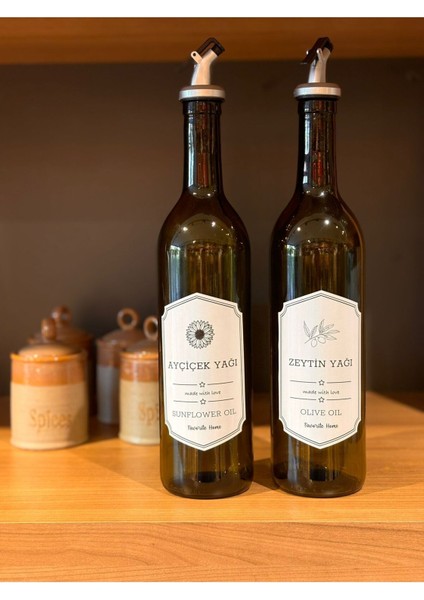 Retro Paris Ahşap Standlı 3 Parça Yağlık ve Sosluk Seti, 750ml, Bakır Renk modelleri