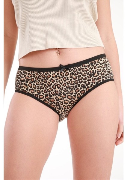 Leopar Desenli Kadın Külot 3'lü Paket