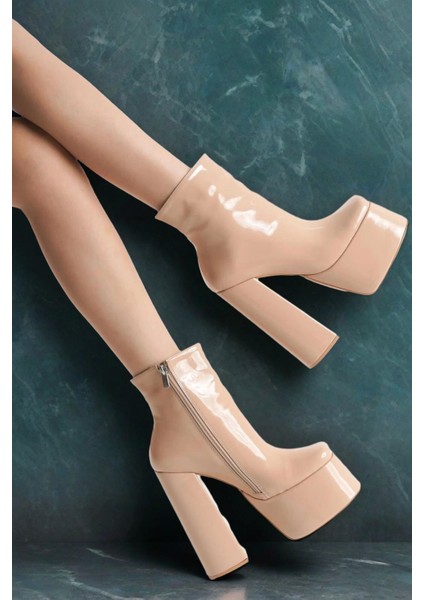 Kadın Fermuarlı Yüksek Platform Topuklu Bot Modern Şık Tasarım fırsatları