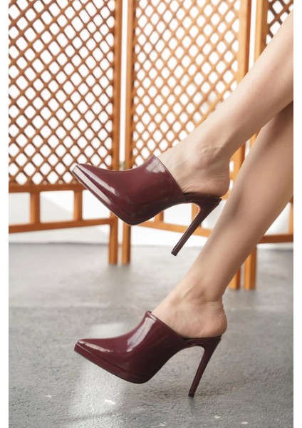 Stil Modern Kadın Kısa Platform Ince Topuklu Terlik Özel Tasarım Gündüz Gece Abiye Ayakkabı fiyatları