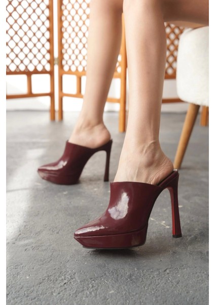 Stil Modern Kadın Ince Topuklu Platform Terlik Özel Tasarım Gündüz Gece Abiye Ayakkabı fırsatları