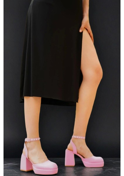 Stil Modern Kadın Alçak Platform Kalın Topuklu Ayakkabı Özel Tasarım Gündüz Gece Abiye Ayakkabı fiyatları