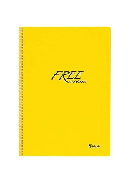 Color A4 Çizgili 120 Yp. Pp Kapak Spiralli Free Okul Defteri
