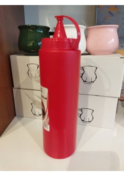 Kırmızı Tekli Yağdanlık ve Sosluk, şık tasarım, 750-999 ml, kullanışlı ve estetik