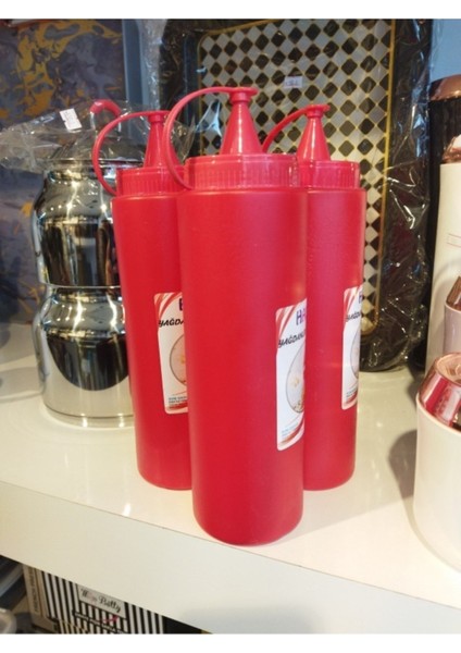 Kırmızı Tekli Yağdanlık ve Sosluk, şık tasarım, 750-999 ml, kullanışlı ve estetik fırsatları