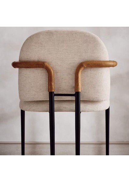 Avont Döşemeli Beyaz Performans Kumaş Metal Tezgah Taburesi fırsatları