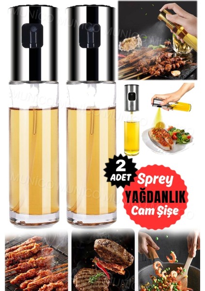 2'li Yağ ve Sirke Püskürtücü Seti, Renkli, 100 ml, Pratik ve Kullanışlı Dispenserler indirimleri