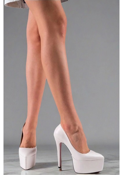 Stil Modern Kadın Sivri Platform Topuklu Ayakkabı Özel Tasarım Gündüz Gece Abiye Ayakkabı