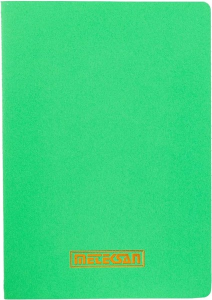 Menashop Metrashop Notes 17X24 cm Karton Kapaklı Iplik Dikişli Defter, 32 Yaprak, Düz, Yaprak Yeşili