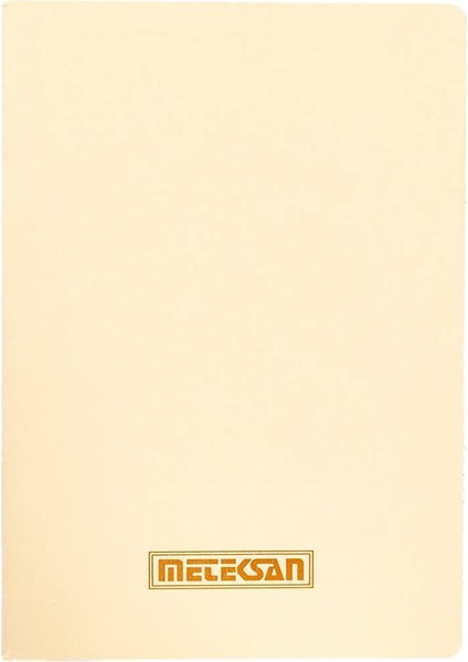 Menashop Metrashop Notes 17X24 cm Karton Kapaklı Iplik Dikişli Defter, 32 Yaprak, Düz, Bej