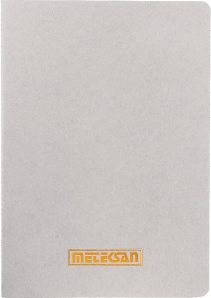 Menashop Metrashop Notes 17X24 cm Karton Kapaklı Iplik Dikişli Defter, 32 Yaprak, Düz, Gri