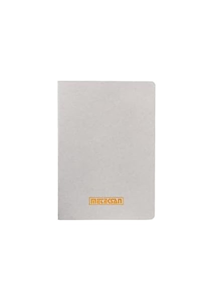 Menashop Metrashop Notes 17X24 cm Karton Kapaklı Iplik Dikişli Defter, 32 Yaprak, Düz, Gri