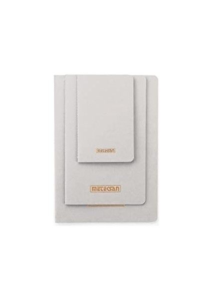 Menashop Metrashop Notes 17X24 cm Karton Kapaklı Iplik Dikişli Defter, 32 Yaprak, Düz, Gri