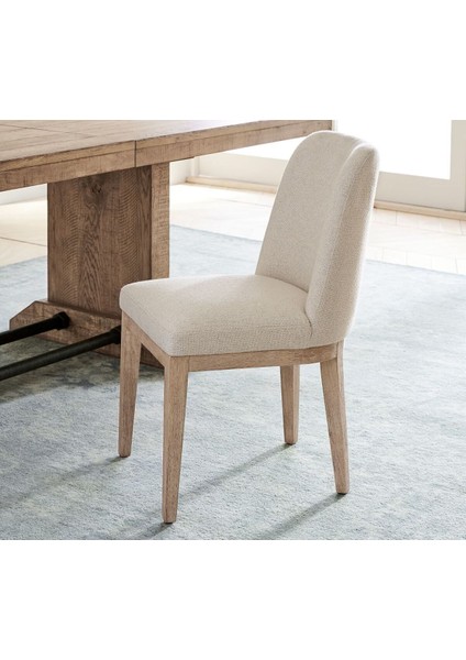 Layton Döşemeli Yemek Sandalyesi, Şık ve Konforlu Meşe Ayaklı Tasarım, 1 Adet modelleri