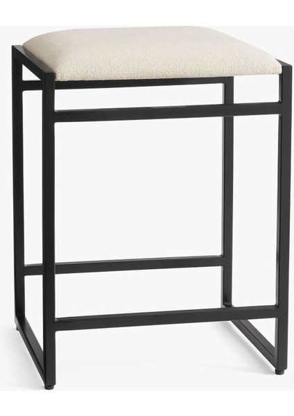 Hardy Döşemeli Sırtsız Tezgah Taburesi, Dayanıklı Metal Çerçeve ve Konforlu Oturum fırsatları