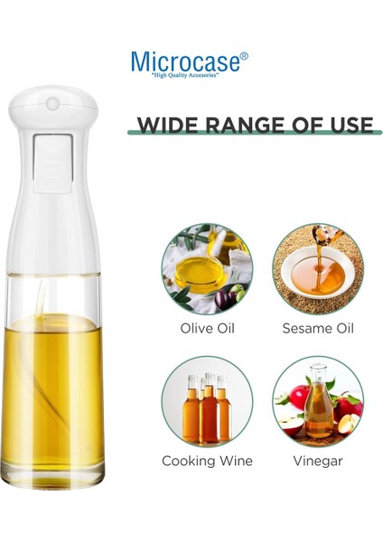 Çok Amaçlı Cam Sprey Şişe 200 ml, Siyah, Hava Fritözü ve Mutfak Kullanımı, 2'li Paket fırsatları